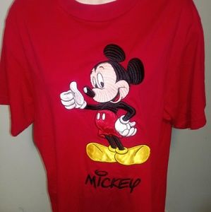Disney's Mickey Mouse T-Shirt Sz S/M Red